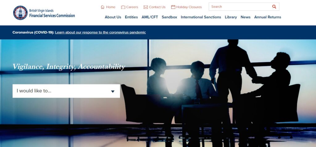 イギリス領バージン諸島金融サービス委員会(BVIFSC)