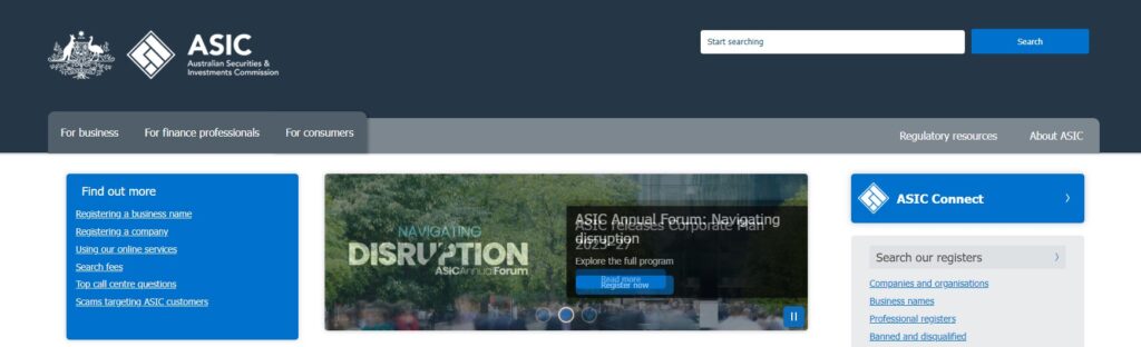 オーストラリア証券投資委員会(ASIC)