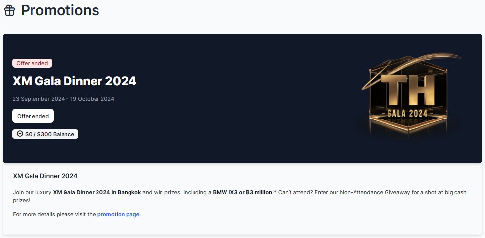 タイ向けXM Globalのプロモーション