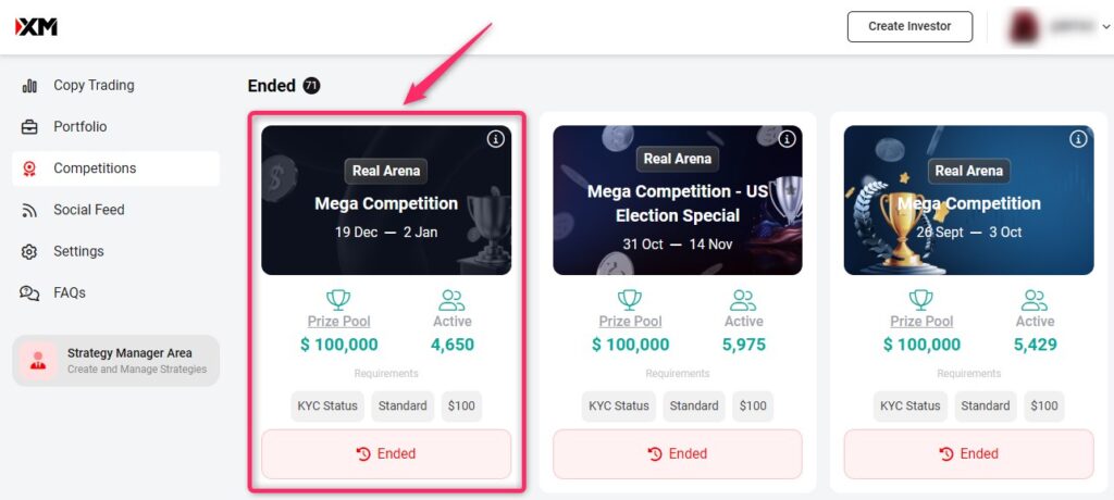 XM Globalのリアルトレードコンテスト
