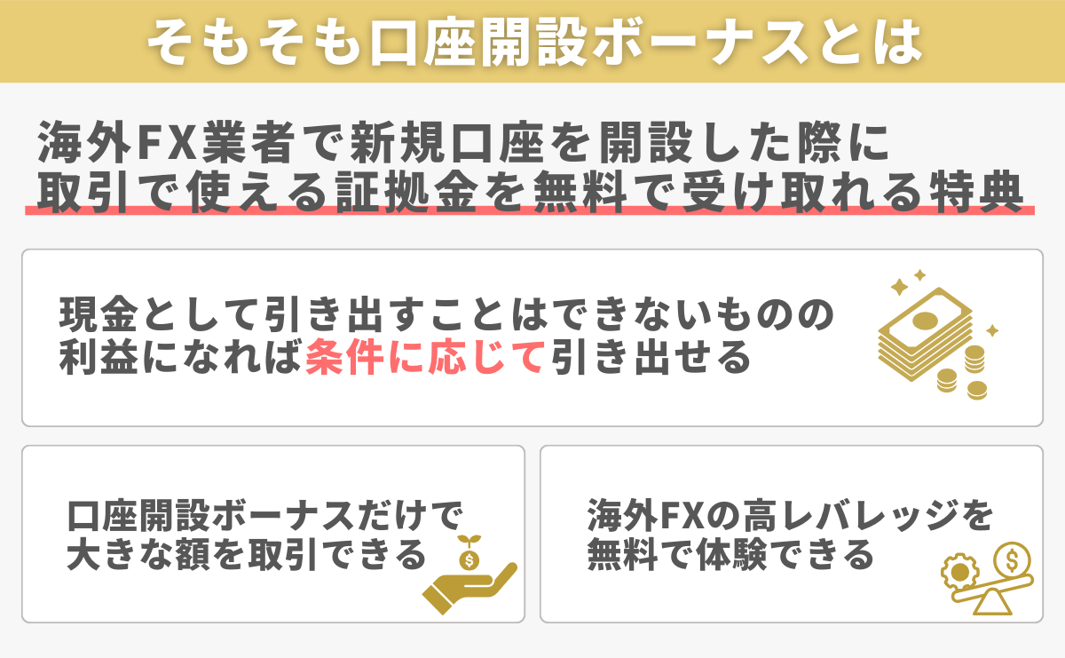 海外FXの口座開設ボーナスとは？