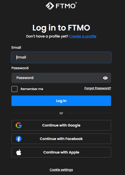新規アカウント作成を開く
